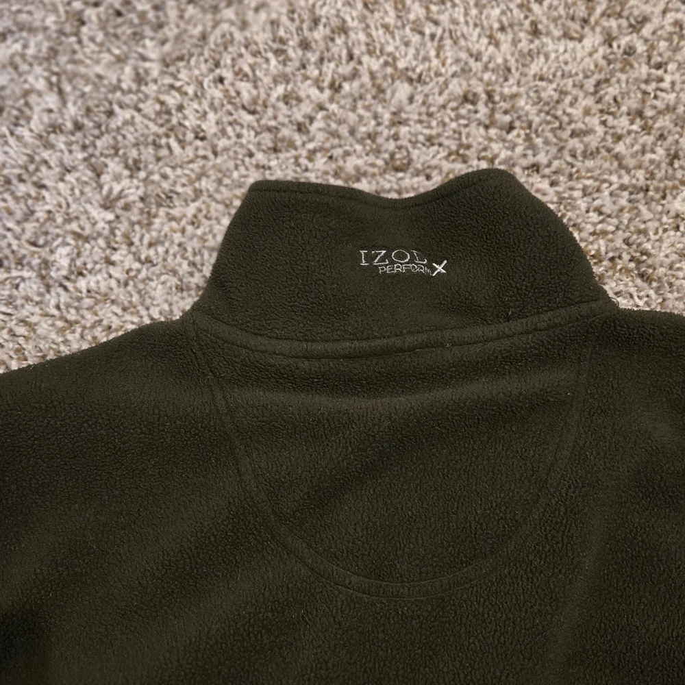 Izod Men's Zip Up Sweater in Dark Olive - Picture 12 of 14